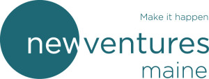 New Ventures Maine teal logo with Make It Happen tagline.