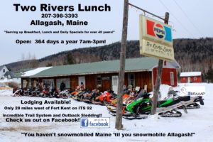 Twin Rivers Lunch location and sign