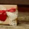 Small package with small heart and bow