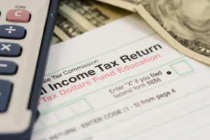 Image of a tax return.