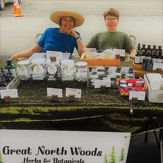 Great North Woods Herbs and Botanicals at a craft fair